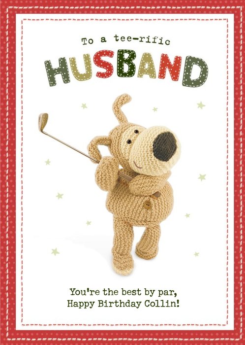 Boofle To my Teerific Husband Best By Par Birthday Card