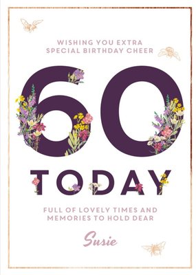 Edwardian Lady 60Th Birthday Personalised Card