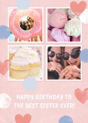 Best Sister Ever Photo Upload Birthday Card