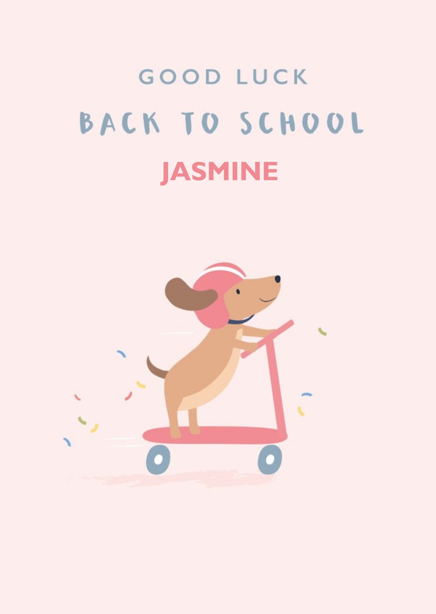 Klara Hawkins Cute Dog Good Luck Back To School Card Ecard