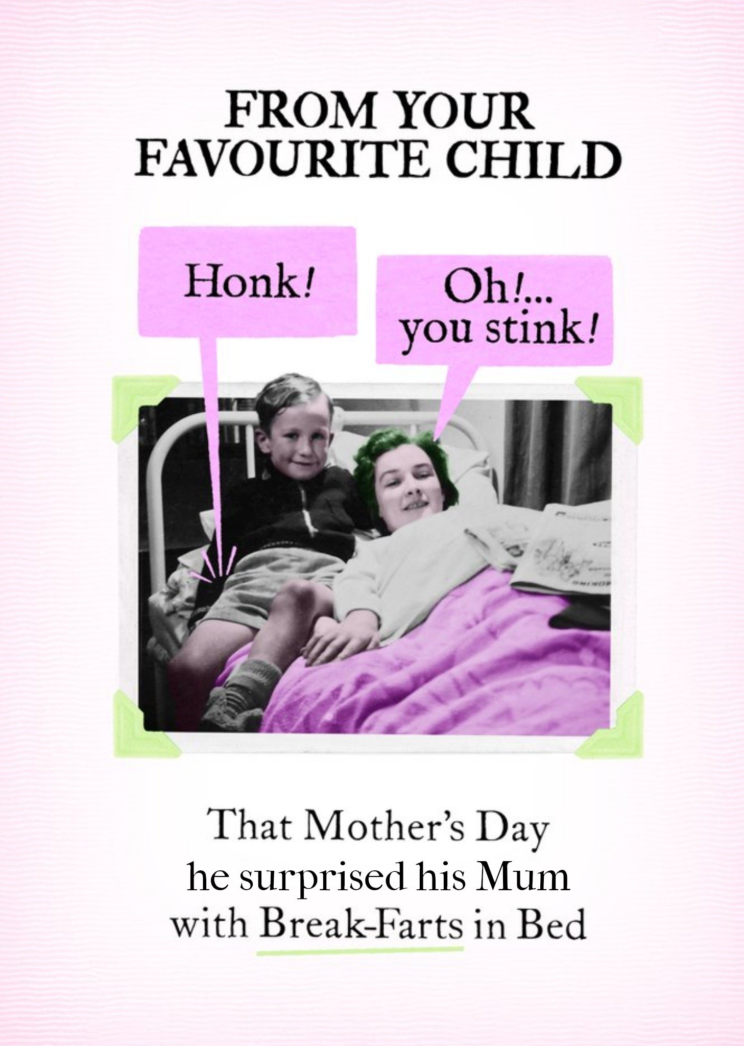 Moonpig Pg Quips Funny Fart Joke Mother's Day Retro Card Ecard
