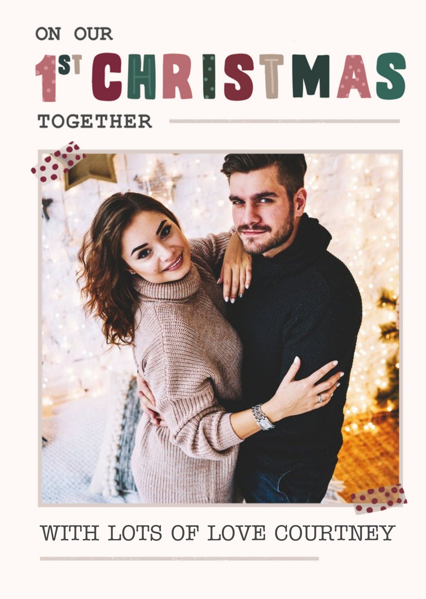 Our First Christmas Together Photo Upload Card Ecard