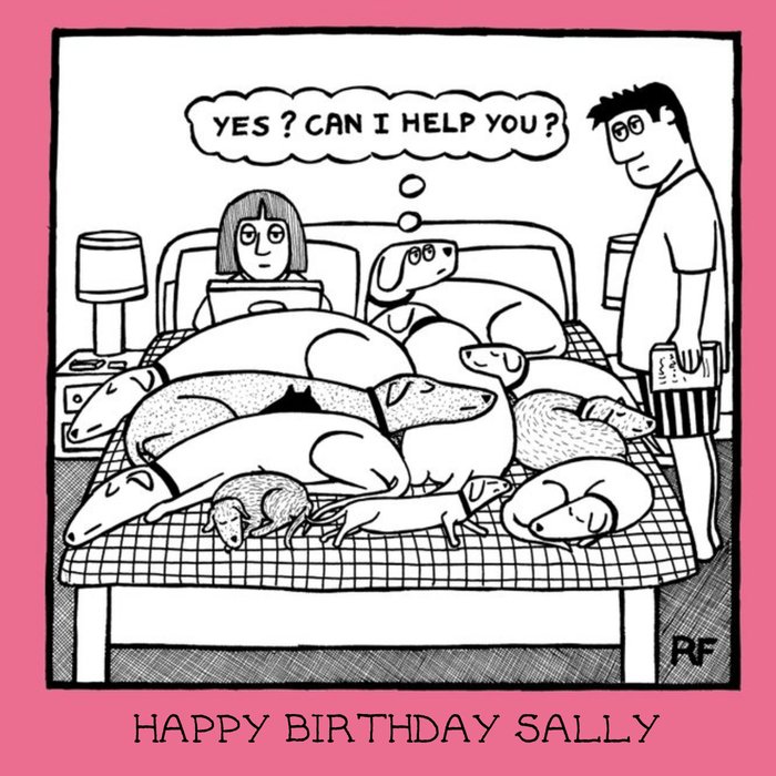 Yes Can I Help You Personalised Happy Birthday Card