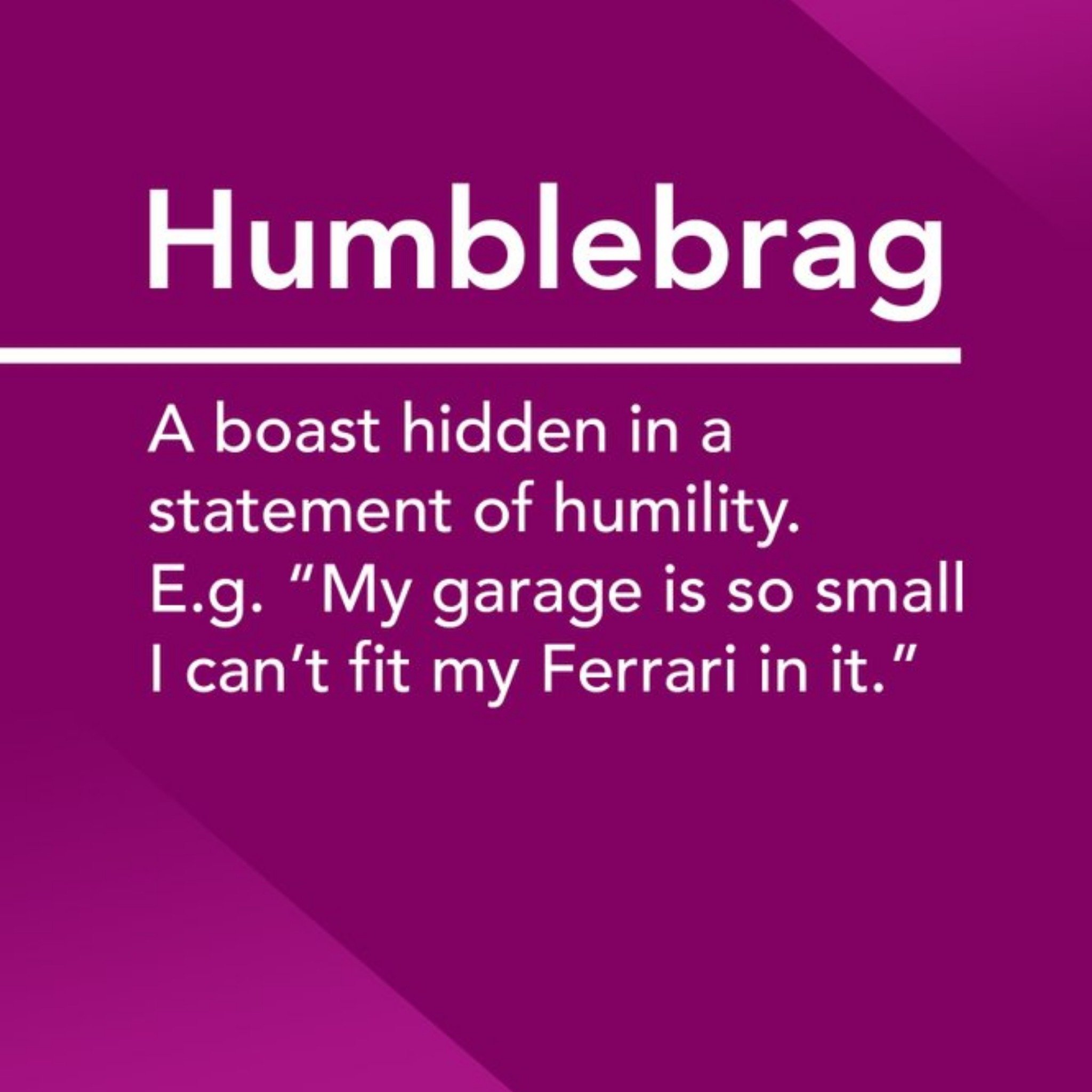 Alternative Type Humblebrag Definition Card, Square