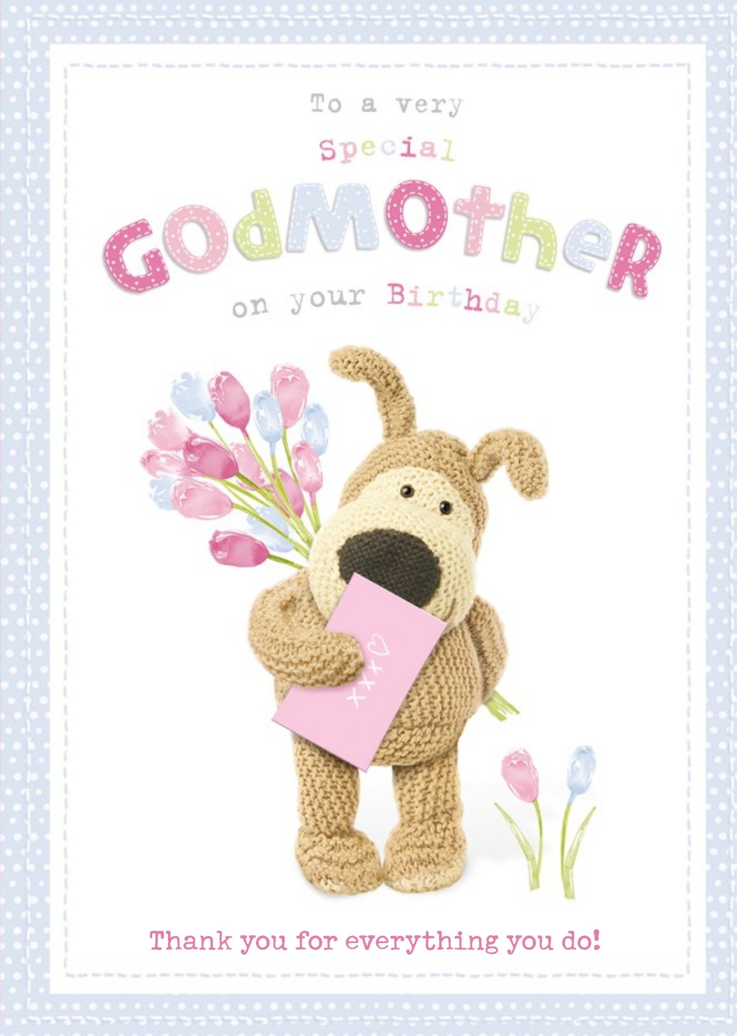 Boofle To A Very Special Godmother Birthday Card, Large