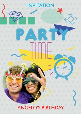 Photo Upload Its Party Time Invitation