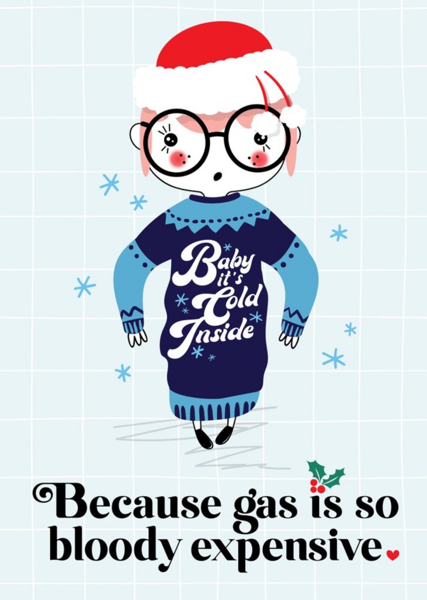 Mrs Best Funny Baby It's Cold Inside Christmas Card Ecard