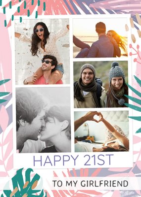 Photo Upload 21st Birthday Card To My Girlfriend