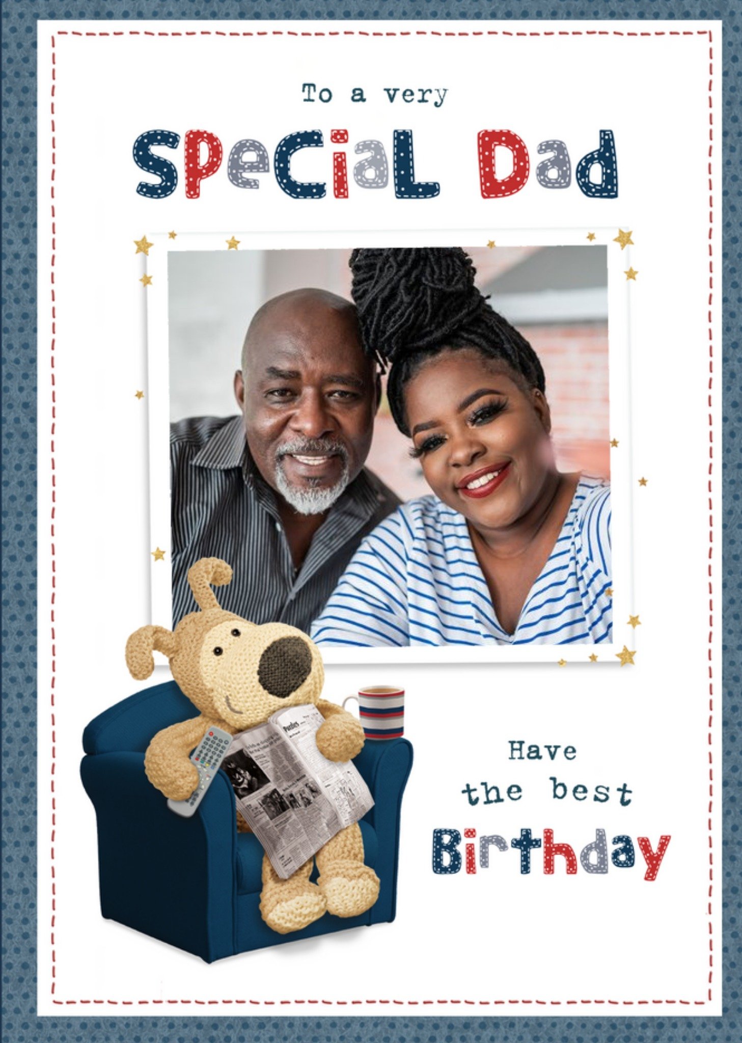 Cute Boofle Very Special Dad Photo Upload Birthday Card Ecard