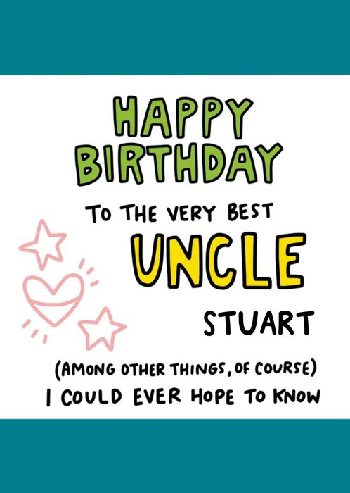 Angela Chick Happy Birthday To The Very Best Uncle Card