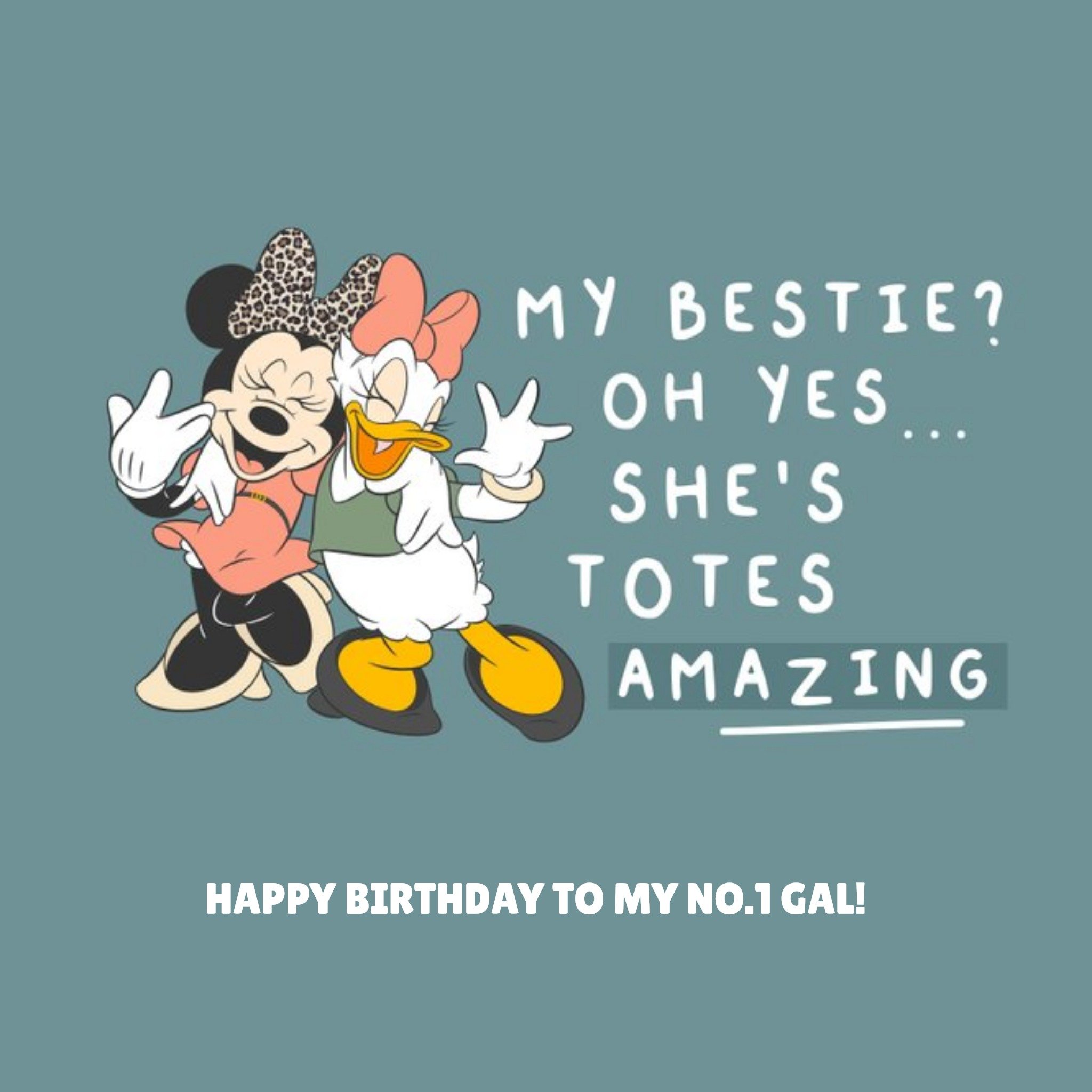 Disney Minnie Mouse And Daisy Duck Bestie Birthday Card, Large