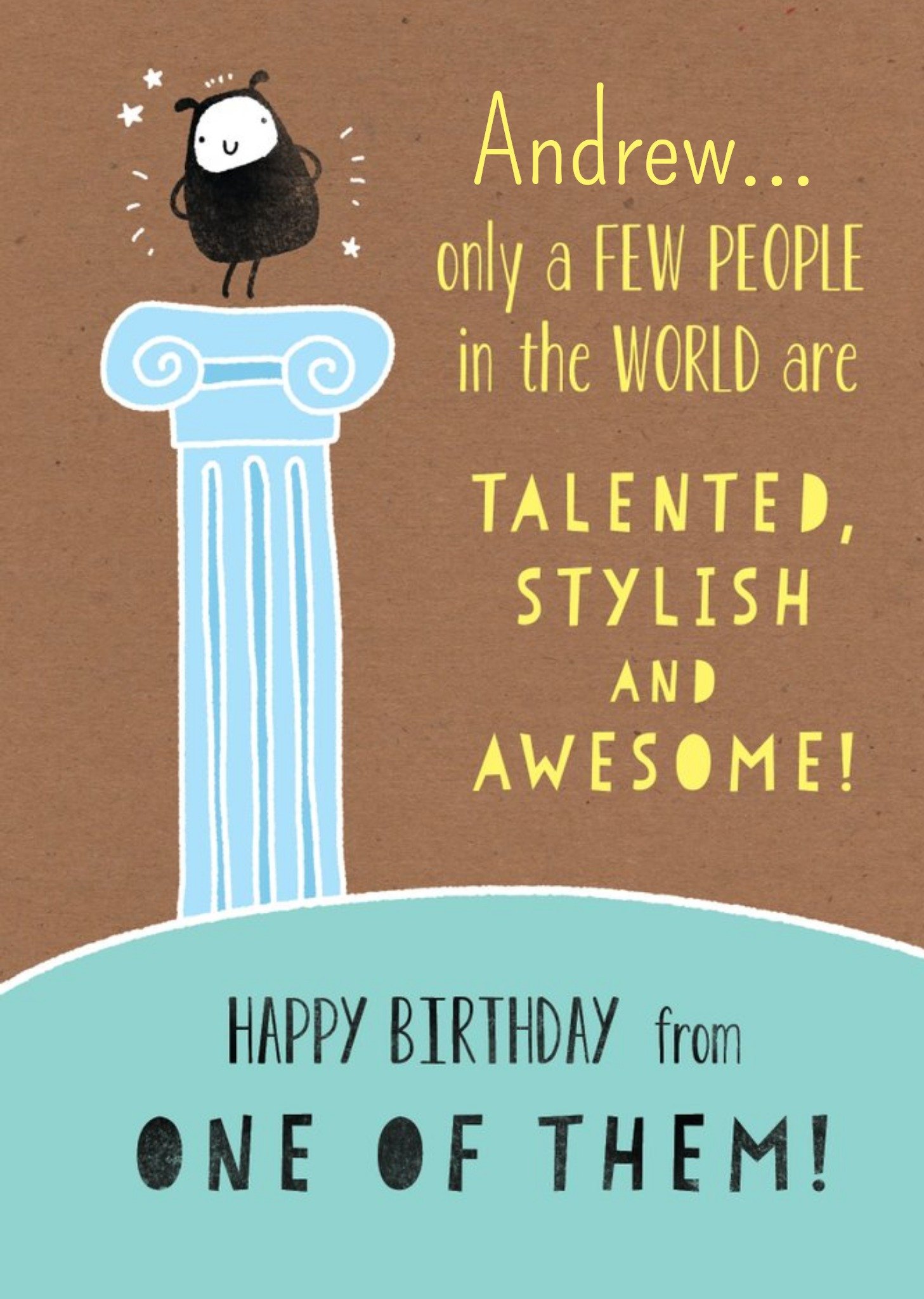 Moonpig Talented Stylish And Awesome Personalised Happy Birthday Card, Large