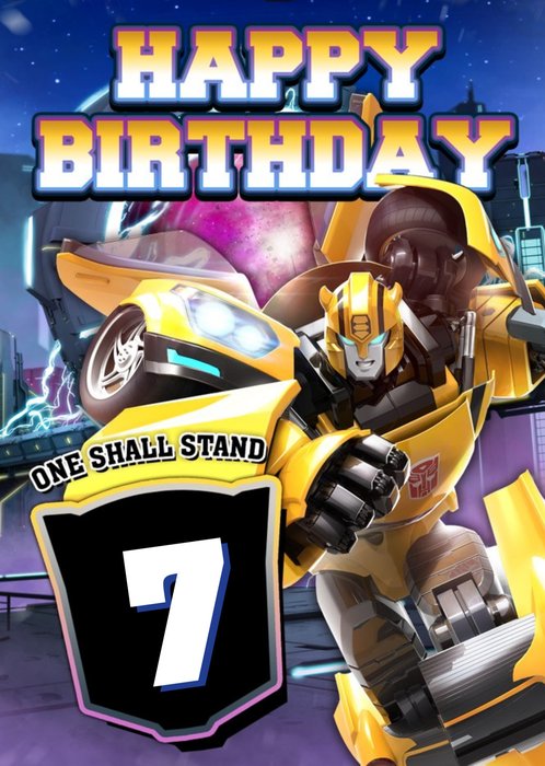 Transformers One Shall Stand Personalised Age Birthday Card