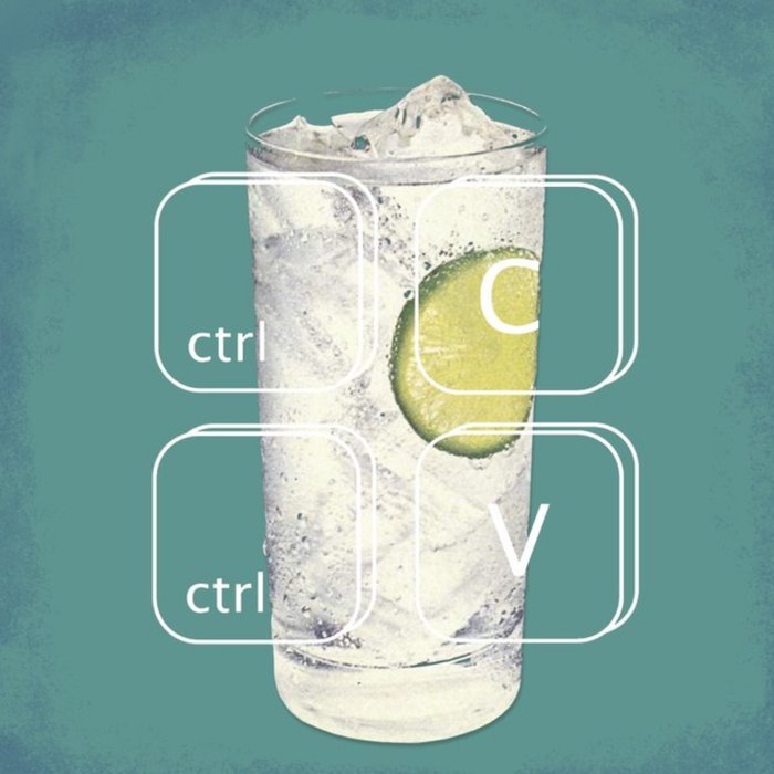 Gin And Tonic Ctrl C And Ctrl V Personalised Greetings Card