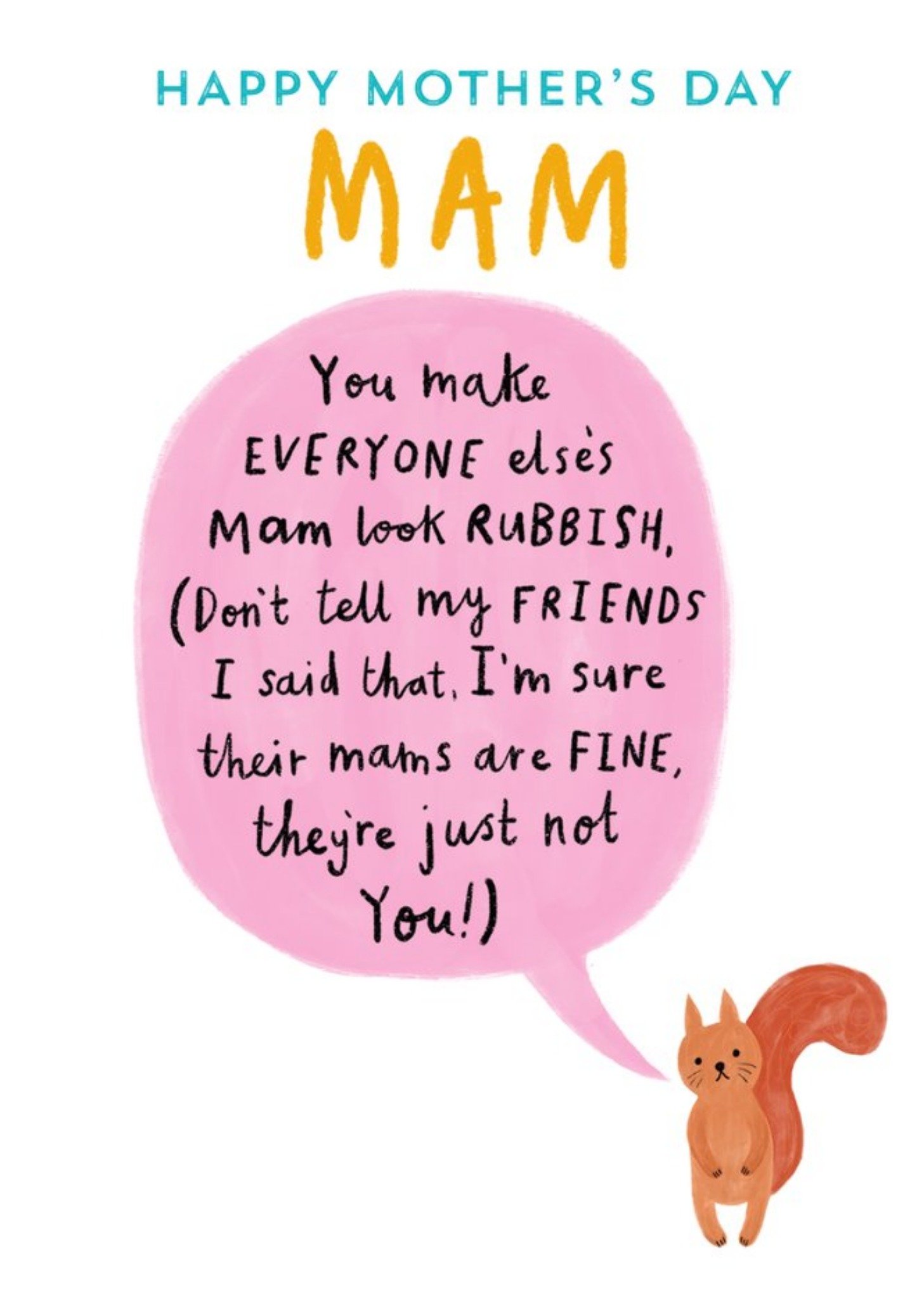 Moonpig Pigment Cute Sentimental Message For Mam Mother's Day Card Ecard
