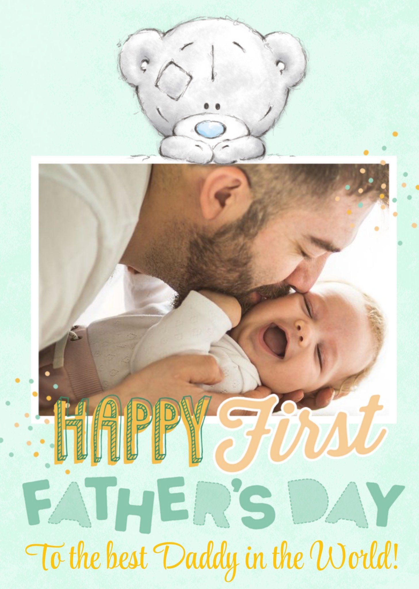 Me To You Tatty Teddy To The Best Daddy Happy First Father's Day Photo Card Ecard