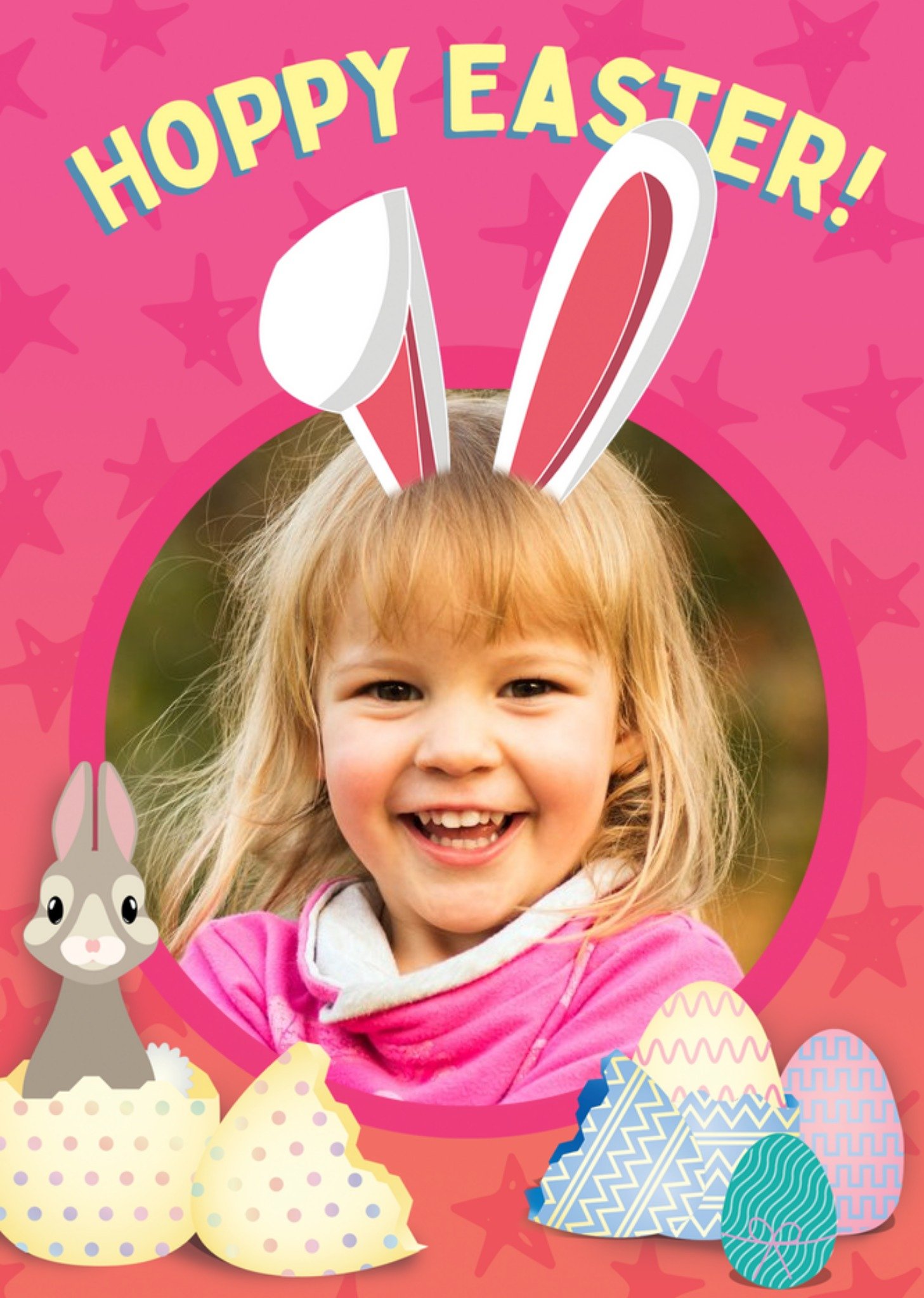 Moonpig Hoppy Easter Photo Upload Easter Card Ecard