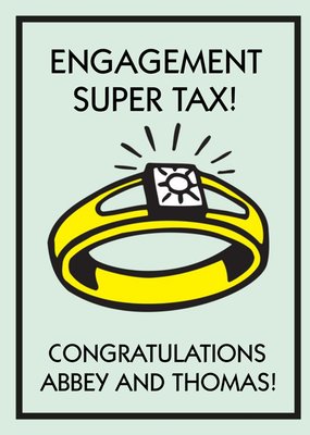 Monopoly Personalised Engagement Card