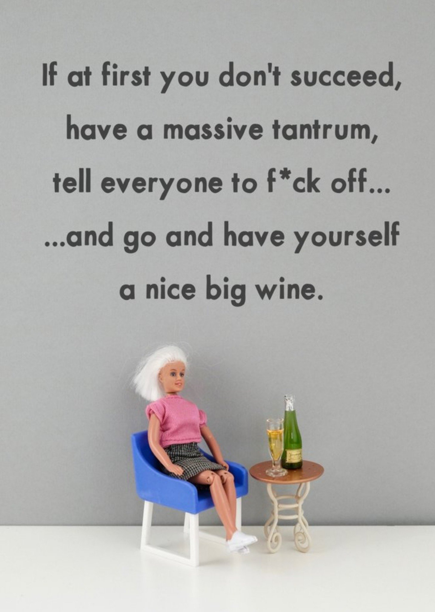 Bold And Bright Funny Rude Dolls Have A Massive Tantrum Card, Large