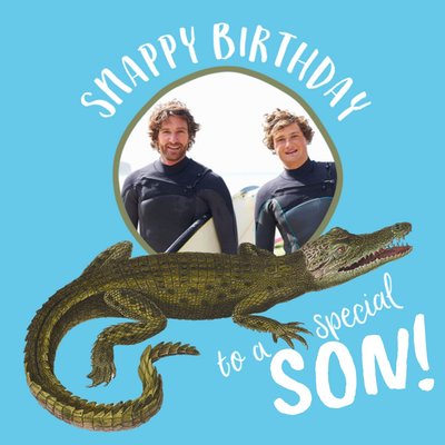 National History Museum Snappy Birthday To A Special Son! Birthday Photo Upload Card