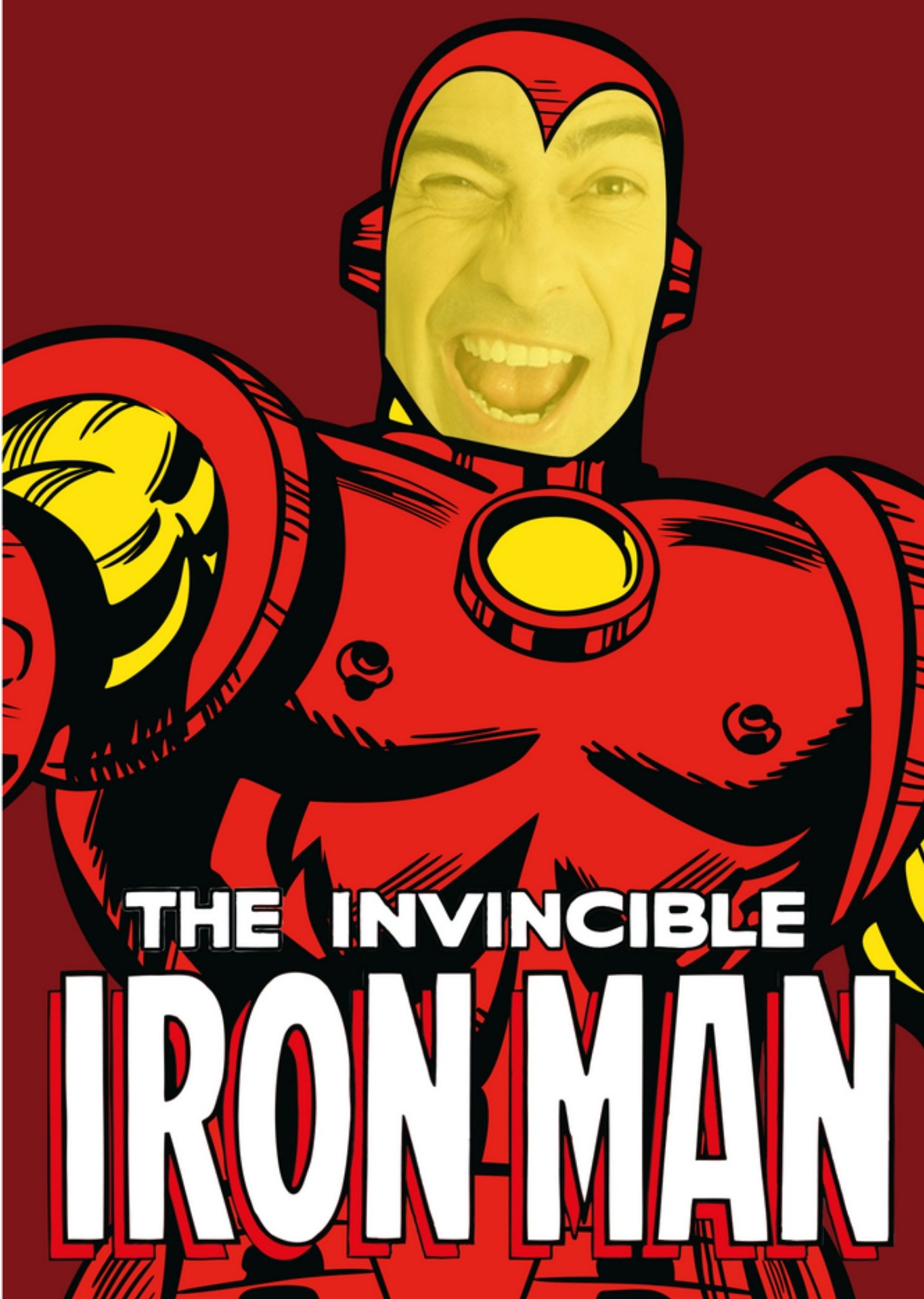 Marvel The Invincible Iron Man Face Upload Card Ecard