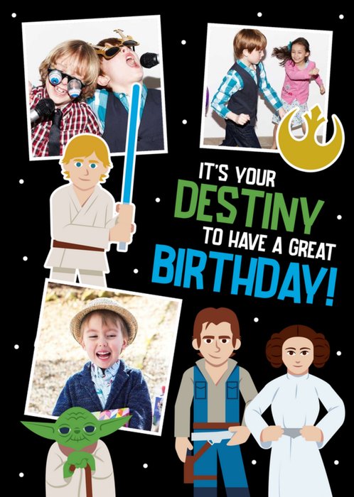 Star Wars Photo Upload Birthday Card