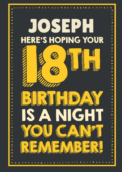 JAT089 Fun Illustrated Typographic Birthday Card