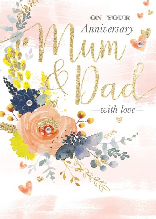 On Your Anniversary Mum And Dad Card