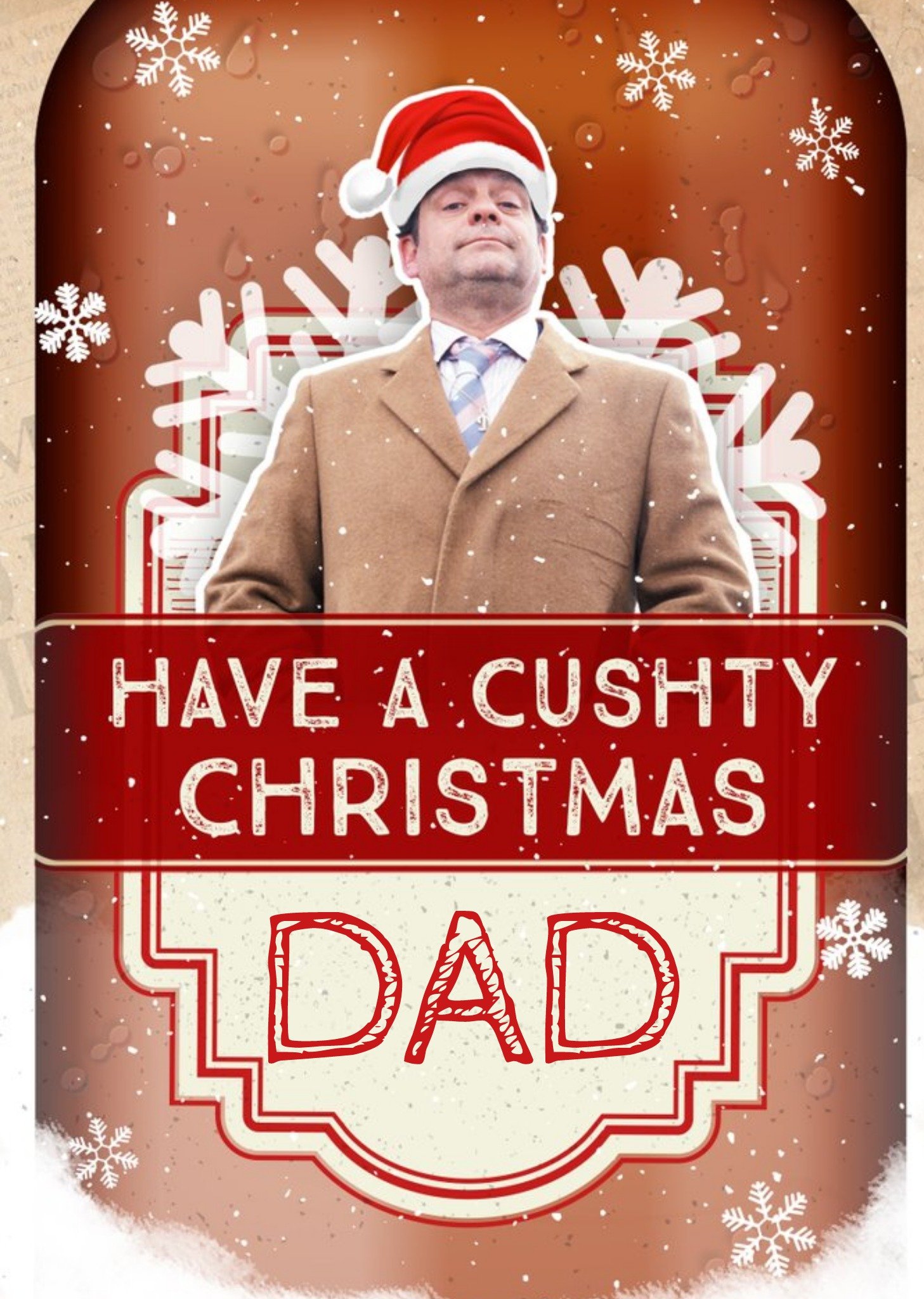 Bbc Only Fools And Horses Dad Cushty Christmas Card, Large