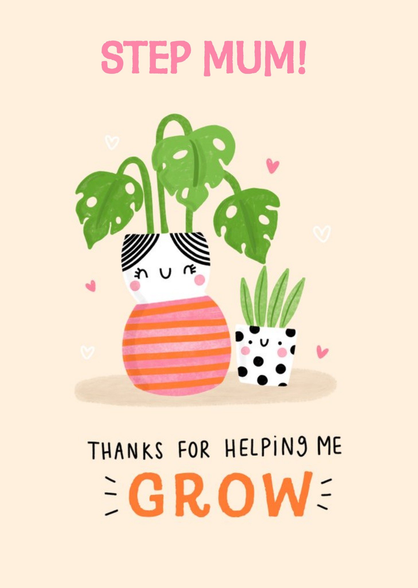 Moonpig Thanks For Helping Me Grow Personalise Card, Large