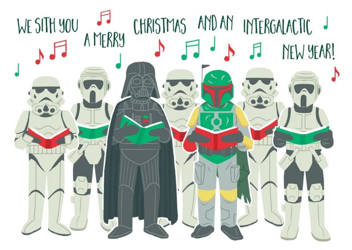 Star Wars Merry Christmas and And Intergalatic New Year Card