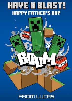 Minecraft Have A Blast Father's Day Card