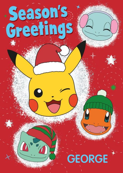 Pokemon Characters Season's Greetings Card