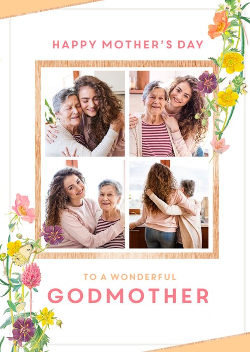 Edwardian Lady To A Wonderful Godmother Mother's Day Photo Upload Card
