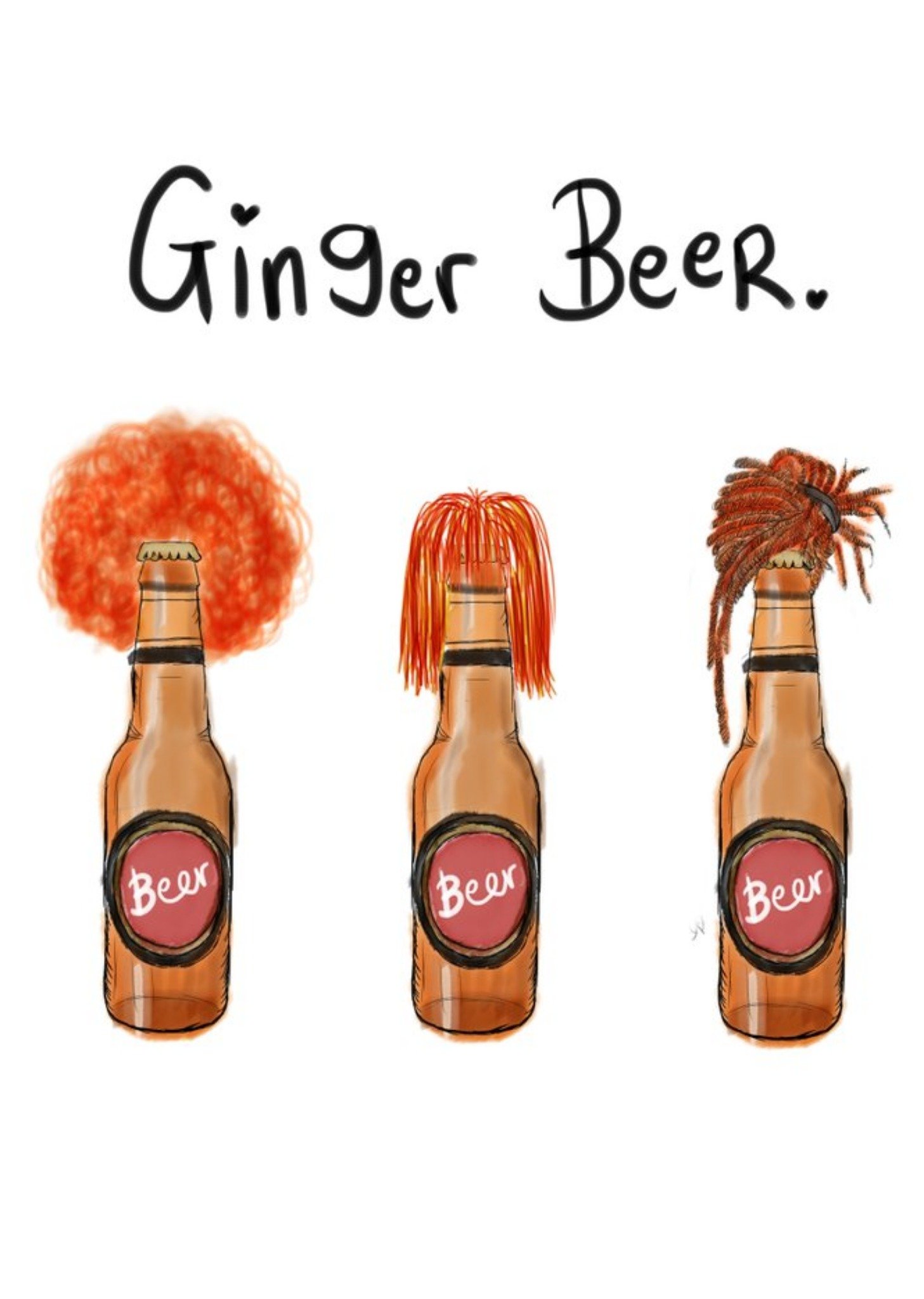 Moonpig Kitsch Noir Ginger Beer Birthday Card Ecard