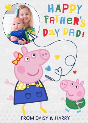 Peppa Pig Father's Day Photo Card