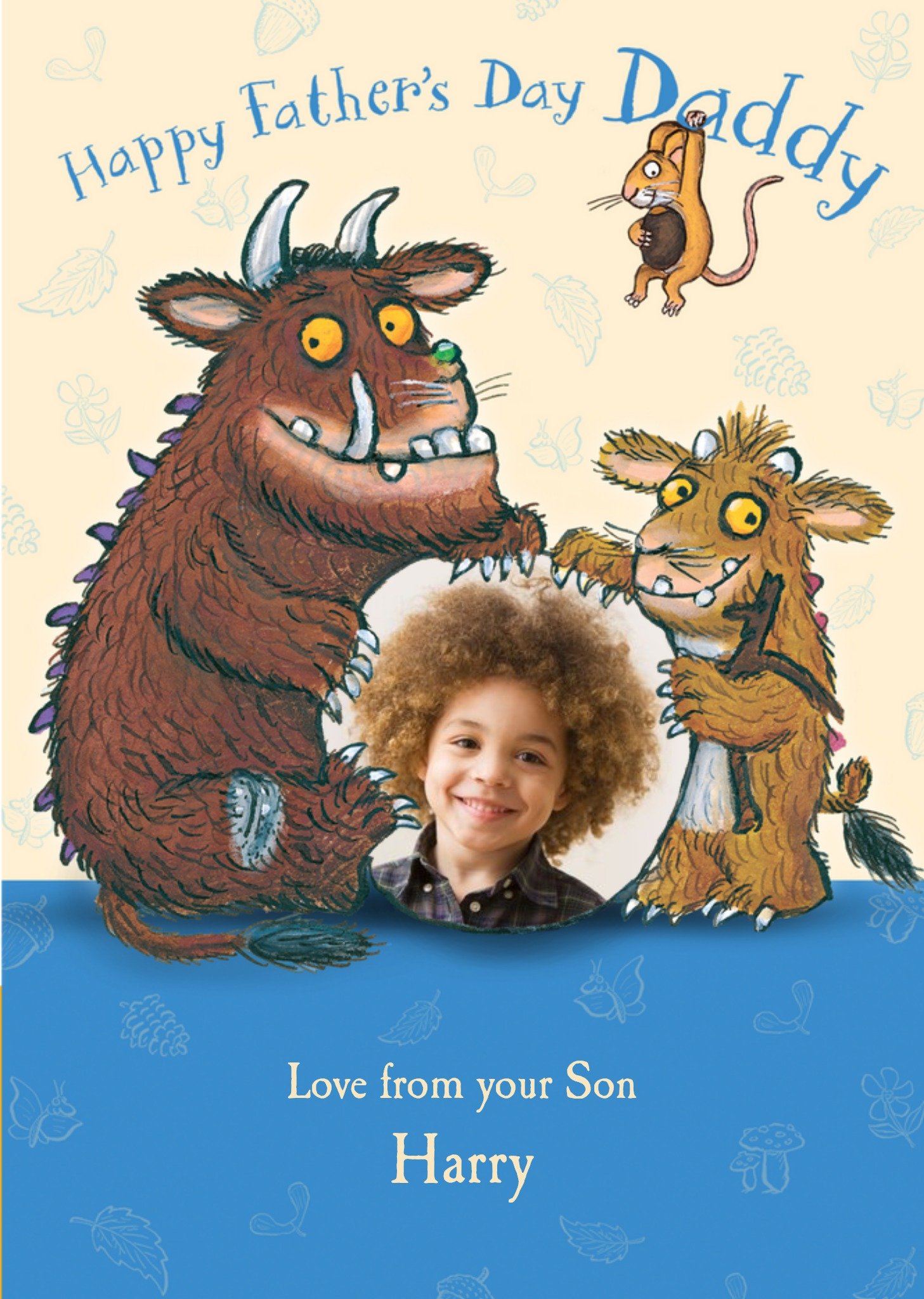 The Gruffalo And Happy Children Father's Day Photo Card, Large