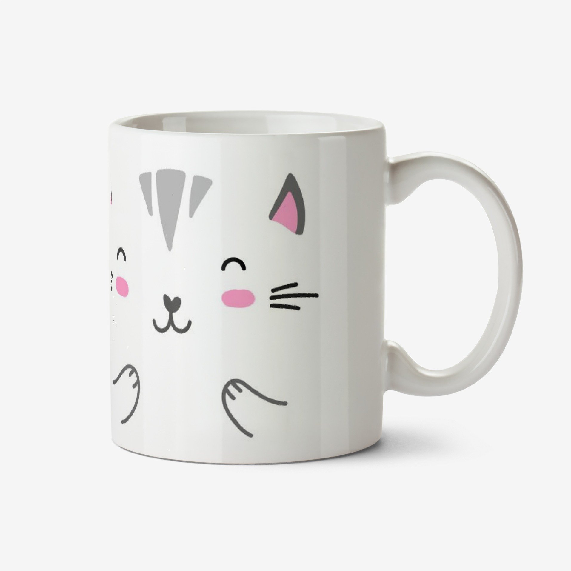 Cute Kitten Graphic Illustration Birthday Mug Ceramic Mug