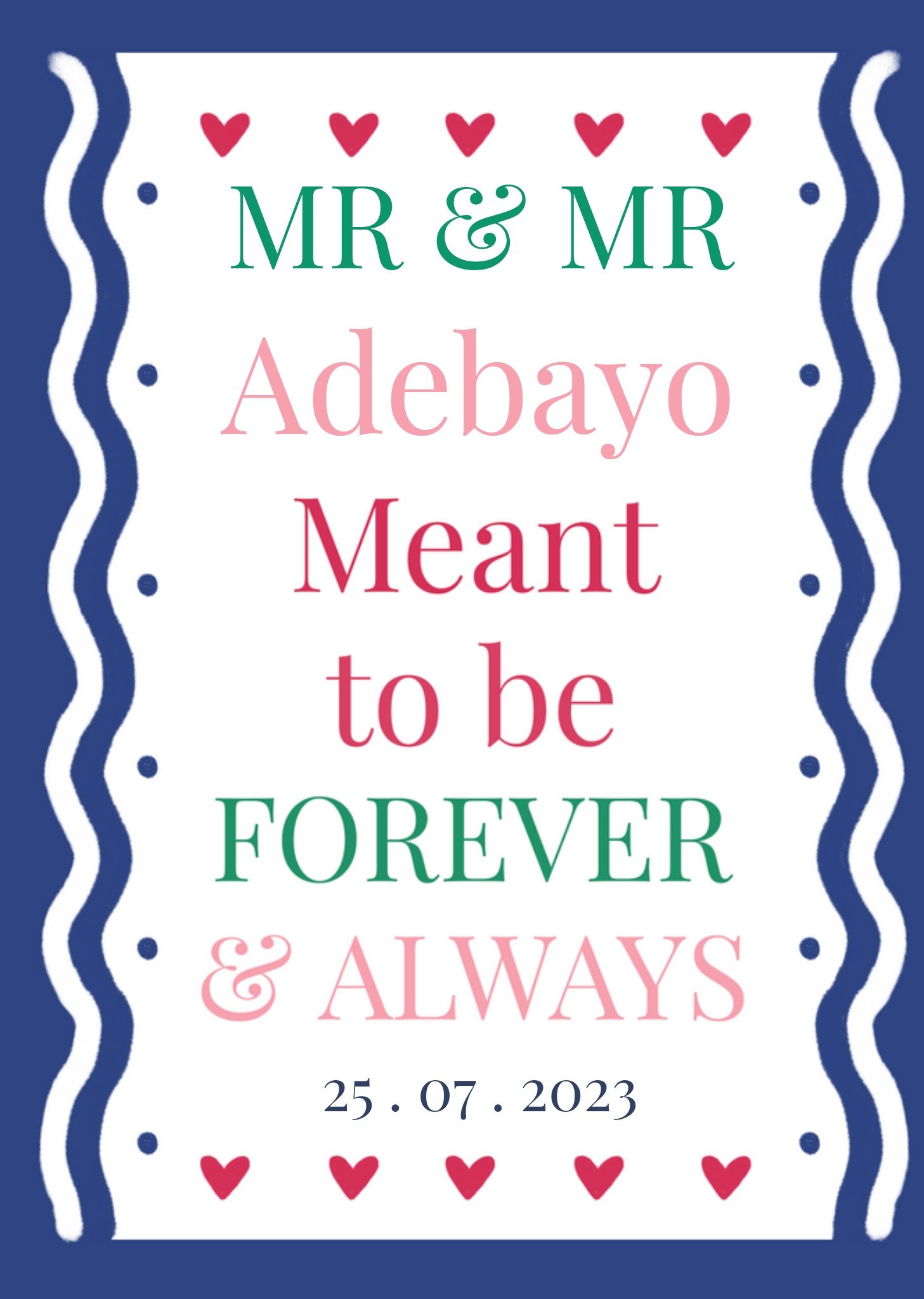 Meant To Be Forever & Always Wedding Card Ecard