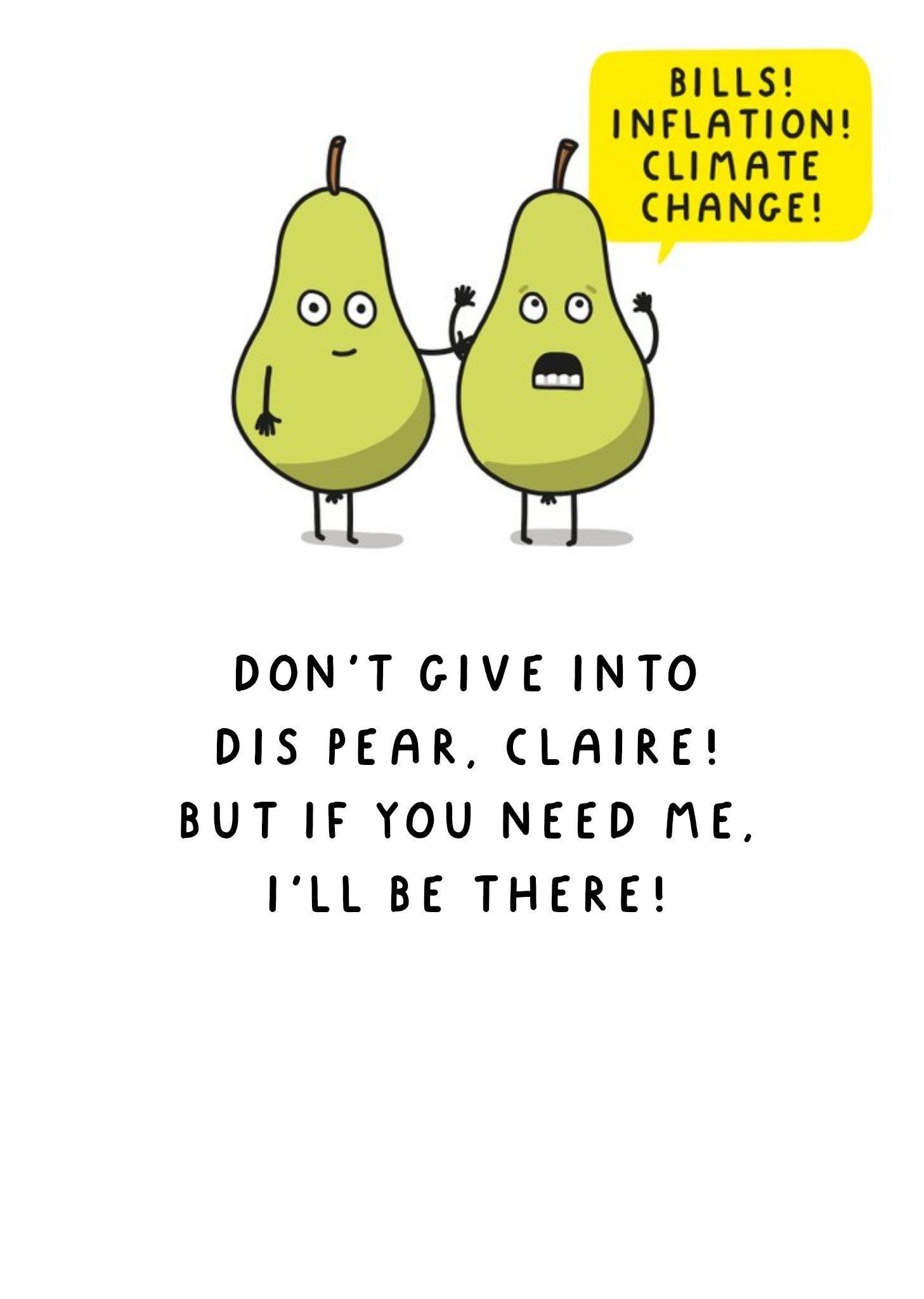 Don't Give Into Dis Pear Card Ecard