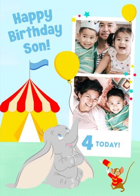 Disney Dumbo 4 Today Photo Upload Card for Son