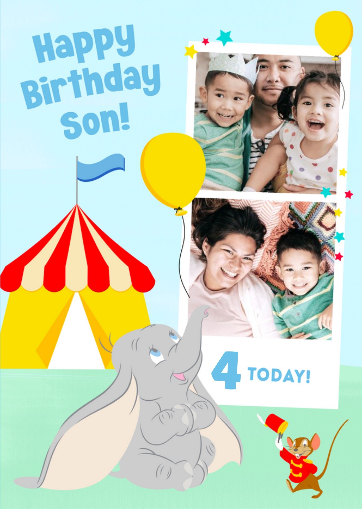 Disney Dumbo 4 Today Photo Upload Card For Son Ecard