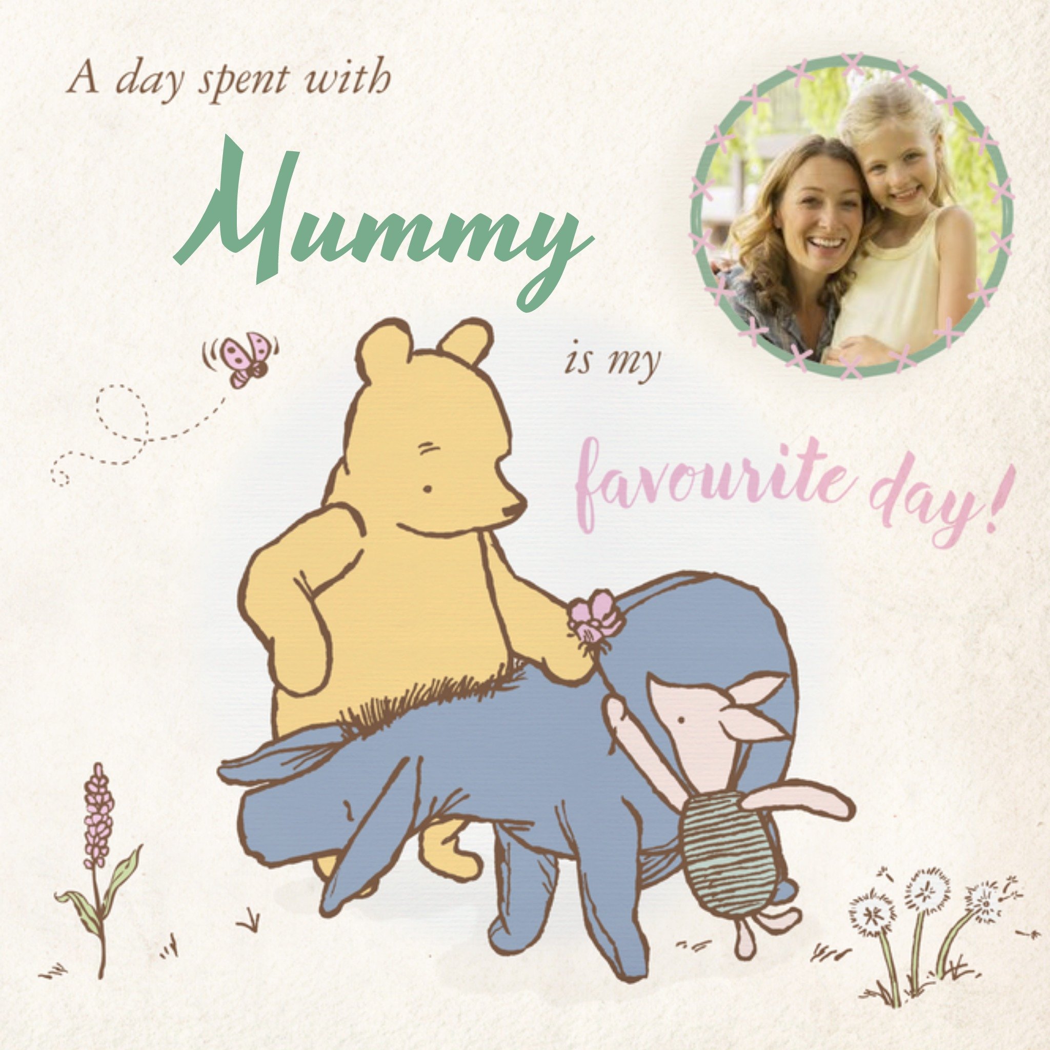 Disney Winnie The Pooh Favourite Day Photo Upload Card, Square