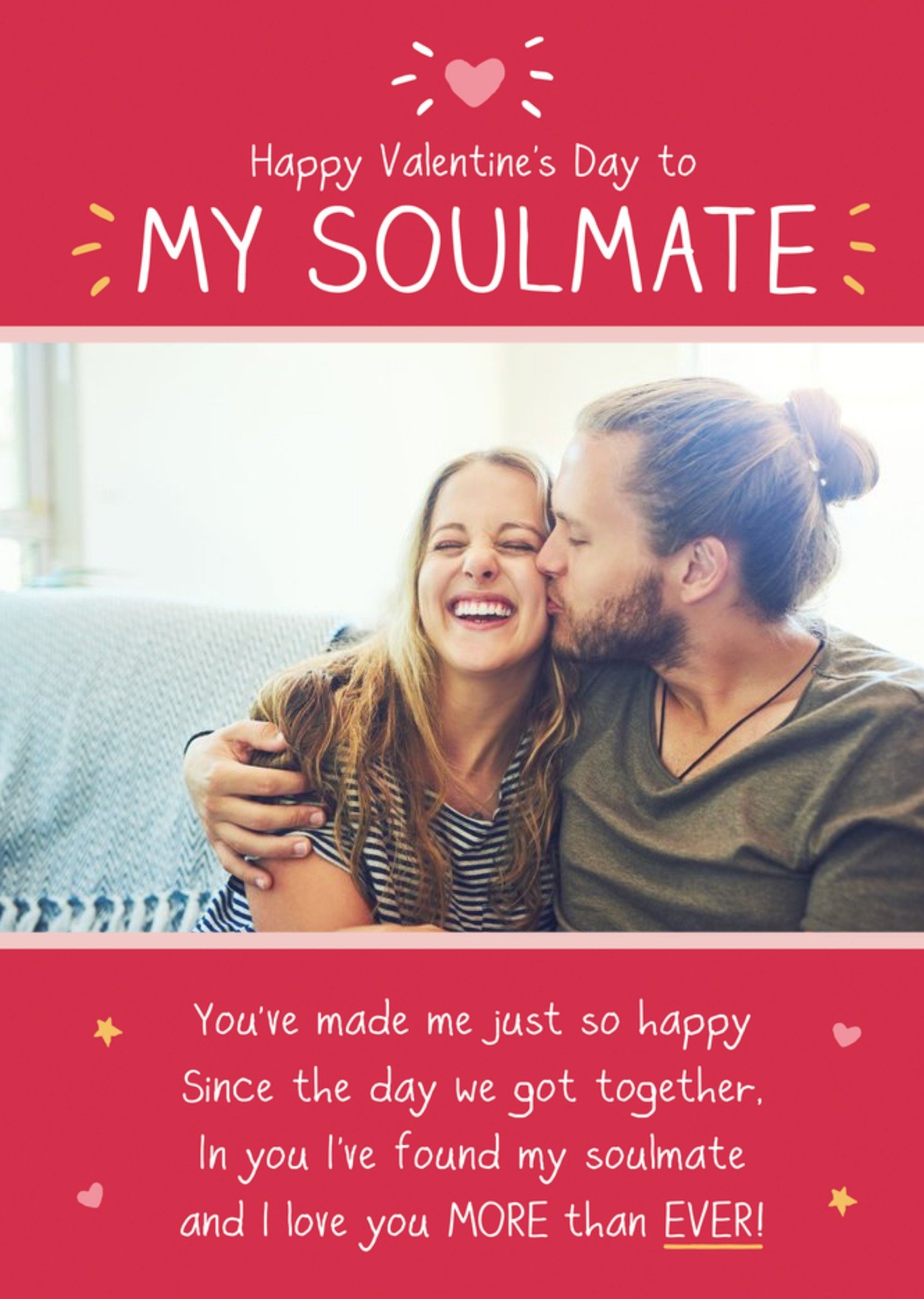 Moonpig Soulmate Photo Upload Valentine's Verse Card Ecard
