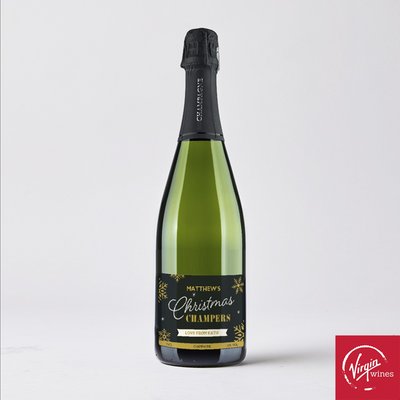 Christmas Personalised Champagne 
