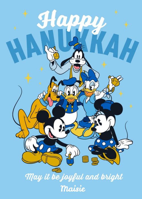 Disney Mickey Mouse And Gang Hanukkah Card