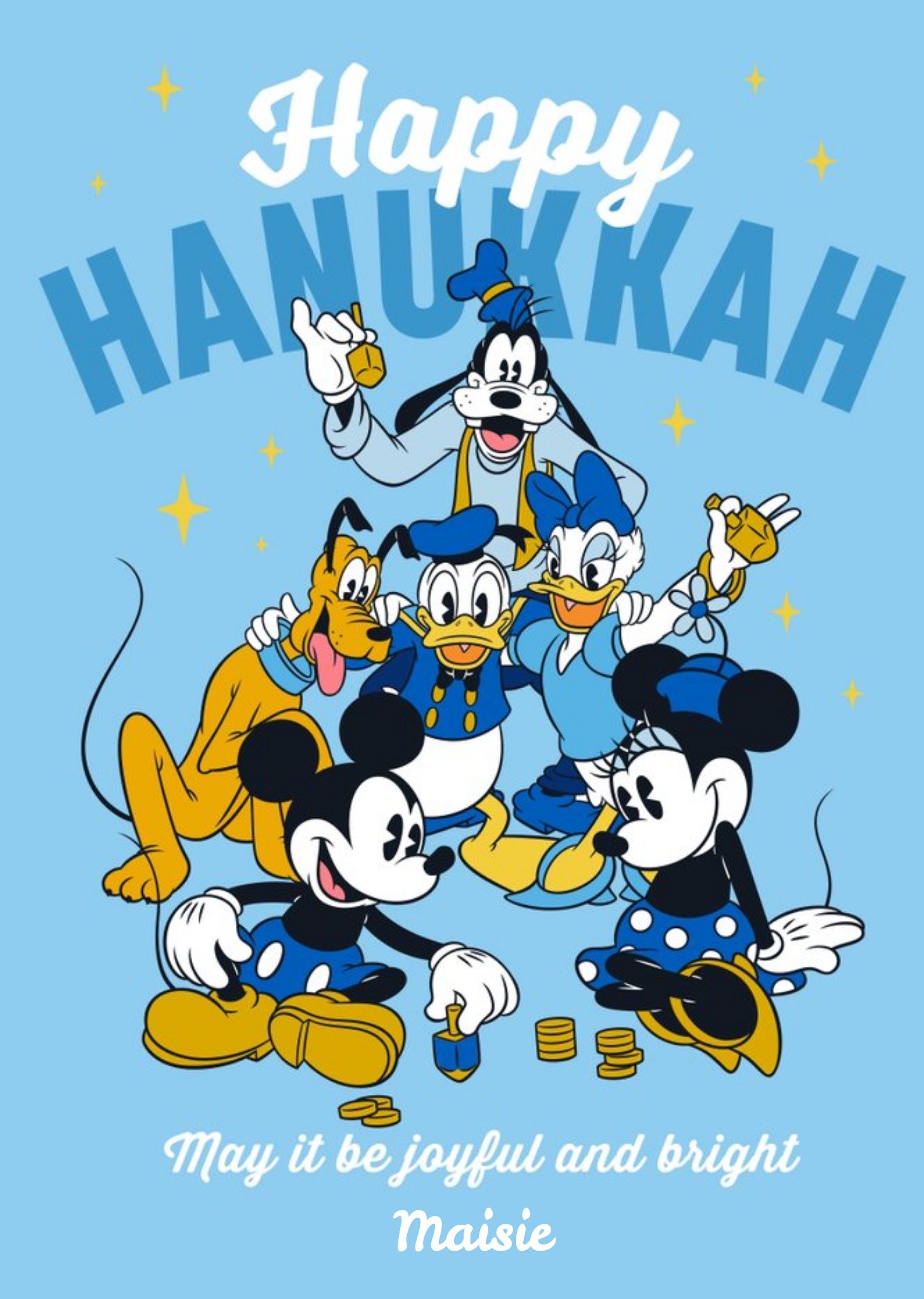 Disney Mickey Mouse And Gang Hanukkah Card Ecard