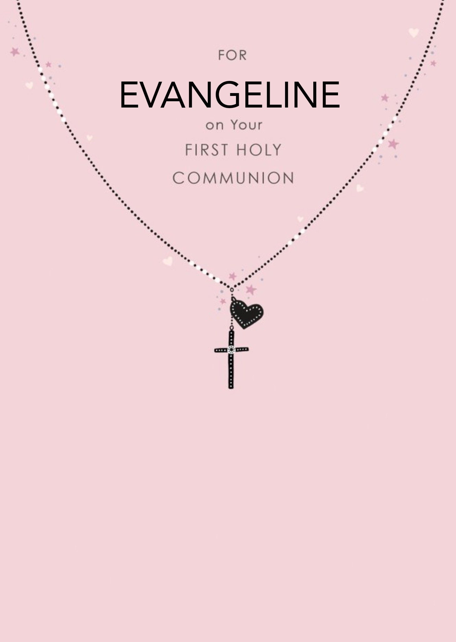 Guk Illustrated Necklace Customisable First Holy Communion Card Ecard