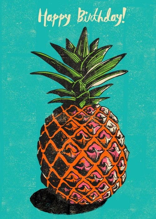 Pineapple Happy Birthday Card