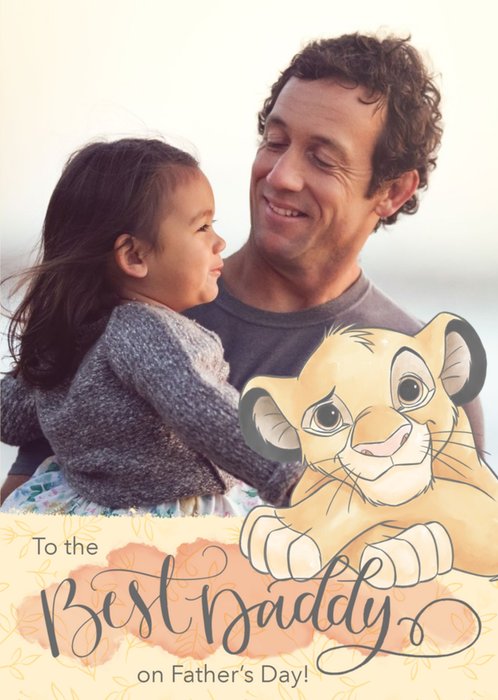 Disney Baby Simba To The Best Daddy On Father's Day Photo Card
